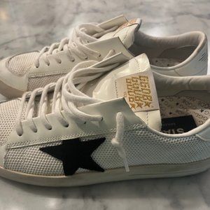 Golden Goose Stardan White and Black Sneakers